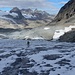 die kurze Passage auf dem Gletscher - wo mir Steigeisen sehr willkommen gewesen wären ;-)