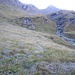 This is about the point where the track to Bergalgapass has to be left in order to ascend on the grassy slopes on the left, pointing at the saddle 2987m. 