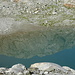 Der Untere Obertalsee. Die Gipfel spiegeln sich im See