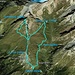 Mein Routenverlauf zum Schafberg und Horlini