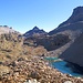 Der See unter dem Passo dei Laghi und hinten Grampielhorn