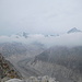 Blick vom Sparrhorn (3021 m) nach Nordwesten zum Oberaletschgletscher