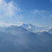 die blauen Berge - in der Bildmitte die drei Gipfel des Mürtschenstocks, dahinter das Glärnischmassiv