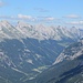 Blick ins Karwendeltal mit den lohnenden Gipfeln des östlichen Teils der nördlichen Karwendelkette