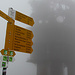 Auf dem Gipfel des Chasserals herrscht heute der Nebel.