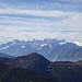Blick nach Westen zum Mont Blanc Massiv