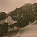 foto tratta da "Le montagne divertenti" con il percorso di salita e discesa; <br />1: ghiacciaietto sospeso <br />2: spalla di quota 3.598m  <br />3: Anticima  <br />4: Piz Roseg