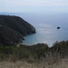 Vista dall`alto alla spiaggia di Remaiolo e la Isola di Montecristo