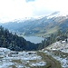 Dem Drusatschabach hoch folendend, rückblickend zum Davoser-See