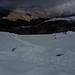 Der Trampelpfad im Schnee bei etwa 3400 m