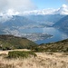 sul fondo la piana di Magadino e la foce del fiume Ticino