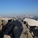 Blick vom Gipfel des Schwarzenstein, in der Bildmitte Hintertuxer Gletscher