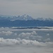 Mont Blanc über dem Salève. 
