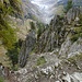 Die Steigle - ein steiler Felsweg, durch den Schafe, Ziegen und Kühe hinunter auf die Sommerwiesen gelangen