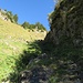 Zu Beginn des Aufstiegs zur Alp Sess findet man Treppenstufen vor.