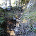 gut, dass es trocken war. Wanderweg, der schnell zum Bach werden kann