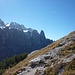 Im Aufstieg, hinter uns die Sella