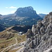 Blick Richtung Sellajoch und Langkofel