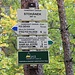 Wegweiser der Militärwald-Behörde VLS  (mit kuriosem blauen 1,5 km-Fernwanderweg)