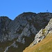 Gipfel Aggenstein, einige Kletterer kommen über die Südwestflanke