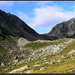 Passo di Cristallina (Mitte), mit<b> Bata-Schuhschachtel </b>(aka Cristallinahütte).