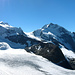 Auf dem Piz Trovat: Panorama der Bernina-Kette