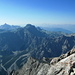 Matterhorn des Steinernen Meeres, die Schönfelderspitze und der massige Gr. Hundstod (Mitte)