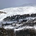 Alp Sadra - Blick auf die Lawinenverbauungen oberhalb Lü