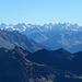 fantastischer Fernblick zu den Schneegipfeln - ich vermute die Silvretta-Berge