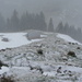 Hudelwetter im Aufstieg zur Zahmen Gocht - Blick hinunter auf die Alp Bärstein