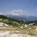 Blick nach Norden. schön zu sehen ist der höchste Berg Sloweniens,der Triglav (2864m)