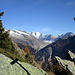 auf Höhe der Alp Nessel lässt sich in leichtem Umweg der Abbruchkante folgen - durchaus lohnend - hier etwa wird die Sicht frei auf den Aletschgletscher ...