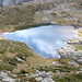 Unterwegs an den Sieben Rila-Seen / Седемте рилски езера - Blick zum Ezero Gona panitsa / Езеро Горна паница, ebenfalls östlich des Gratrückens gelegen.