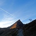 Rückblick auf den Ostgrat der Roten Spitze.