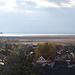 Blick auf Neusiedl und den See im Hintergrund