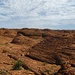 Formazioni arenacee erose in "duomi" sul bordo del canyon.