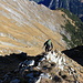 Andy im steilen Abstieg vom Hochgwas Richtung Spitzkopf