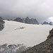 Der obere Teil des Orny Gletschers