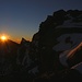 Knapp unterhalb des Gipfels vom Pico del Veleta sah ich die ersten Sonnenstrahlen.