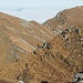 Il tragitto dal Monte Marmagna per raggiungere il Monte Braiola (a sinistra) e successivamente il Monte Orsaro (a destra).