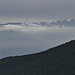 Südlich des Pustertals sind schon die Dolomiten zu sehen. Rechts wahrscheinlich die Berge im Vilnösser Tal