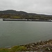 Wartendes Frachtschiff vor der Schleuse