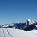 Schneeschuhlaufen vor der Weite der Ostschweizer Voralpen