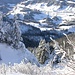 Tiefblick: Rechts oben Escholzmatt, links oben Wiggen