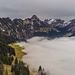 Das Nebelmeer rückt näher bei der Talfahrt