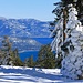 From the top of the chair lift of Mount Pluto looking towards the northeast side of Lake Tahoe (Nevada)