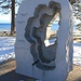 On my way back home I also quickly stopped at Lake Tahoe (Kings Beach) and walked along the shore a little bit.
At the "Hot Tub Lake Tahoe Sculpture" there are a lot of interesting facts about Lake Tahoe. 
One of them, its volume: 39 Trillion Gallon, enough to cover California with 1 foot of water
