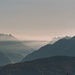 Blick zum Alpenhauptkamm im Dunst (Foto von P.)
