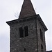 Il bel campanile della chiesa di Scatian.
