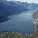 View down to Walensee during the ascent to Chammbode.